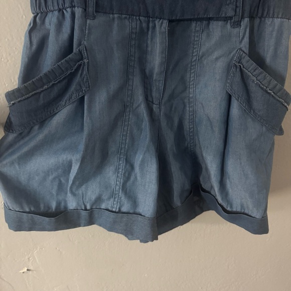 Obzee Blue Denim Short Sleeve Romper Size 2 - Picture 4 of 5